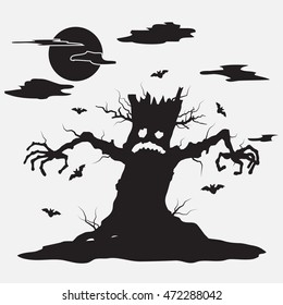 Halloween night vector background