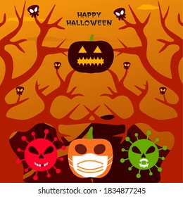 halloween night vector, happy halloween, halloween illustration