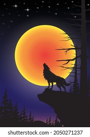 Halloween night Wolves will come out and howl in the shadow of the full moon. to convey the night of terror.