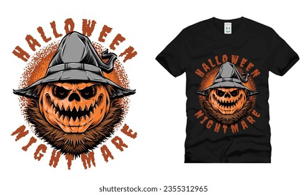 halloween nightmare vector tshirt design