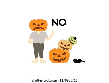 Halloween No illustration, vector