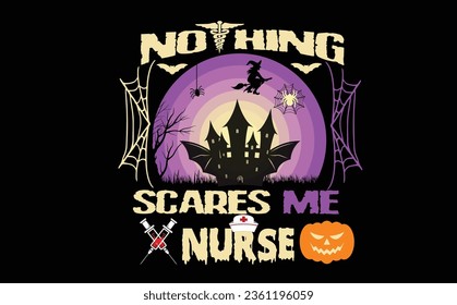 Halloween Nurse Vintage T-shirt Design