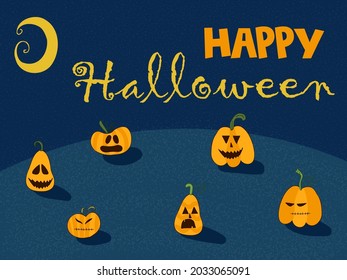 Halloween - October 31. Hand-drawn doodle illustration. A traditional holiday, the eve of All Saints ' Day, All Hallows' Eve. Trick or treat. Happy Halloween 2021!