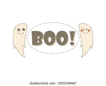 Halloween - October 31. Hand-drawn doodle illustration. A traditional holiday, the eve of All Saints ' Day, All Hallows' Eve. Trick or treat. Happy Halloween 2021! Ghost Boo!