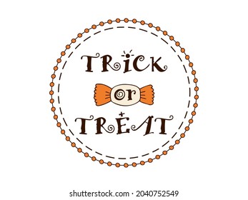 Halloween - October 31. Hand-drawn doodle illustration. A traditional holiday, the eve of All Saints ' Day, All Hallows' Eve. Trick or treat. Happy Halloween 2021!