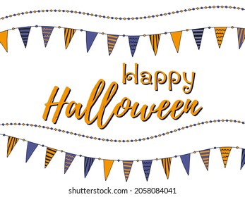 Halloween - October 31. Hand-drawn doodle illustration. A traditional holiday, the eve of All Saints ' Day, All Hallows' Eve. Trick or treat. Happy Halloween 2021!