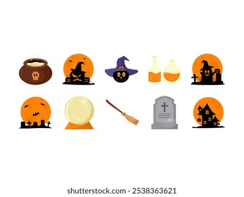 Halloween October Illustration Element Set