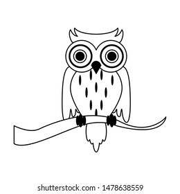 halloween october scary celebration owl isolated cartoon vector illustration graphic design