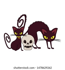 Cute Vector Cat Character Halloween Theme Stock Vector (Royalty Free ...