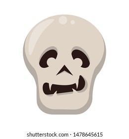 halloween october scary celebrationm skull isolated cartoon vector illustration graphic design