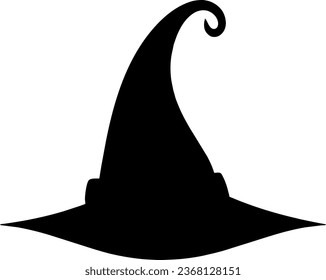 Halloween old black hat isolation on white background