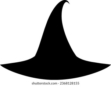 Halloween old black hat isolation on white background
