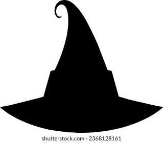 Halloween old black hat isolation on white background