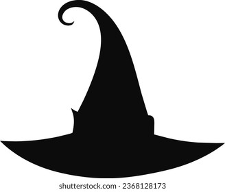 Halloween old black hat isolation on white background
