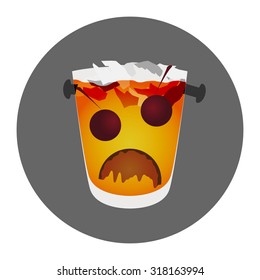 Halloween Old Fashion cocktail