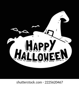 halloween on black and white