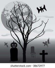 halloween on graveyard