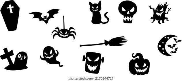 Halloween con fondo blanco. Arte de ilustración de vector
