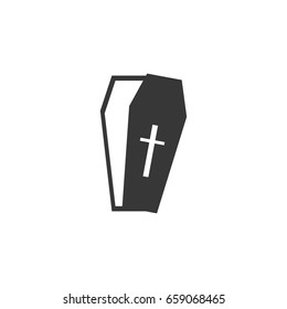 halloween open coffin icon, can be used for web and mobile design