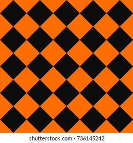 Halloween Orange and Black Seamless Pattern. Perfect as Halloween or Thanksgiving Background. Vector illustration
