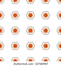 Halloween Orange and Brown Patterns. Vector seamless pattern. Repeating geometric.