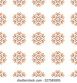 Halloween Orange and Brown Patterns. Vector seamless pattern. Repeating geometric.