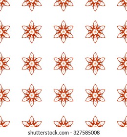 Halloween Orange and Brown Patterns. Vector seamless pattern. Repeating geometric.