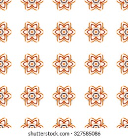 Halloween Orange and Brown Patterns. Vector seamless pattern. Repeating geometric.