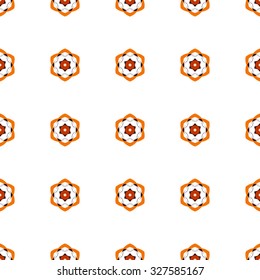 Halloween Orange and Brown Patterns. Vector seamless pattern. Repeating geometric.
