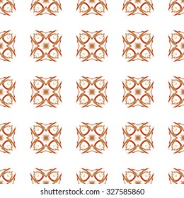 Halloween Orange and Brown Patterns. Vector seamless pattern. Repeating geometric.
