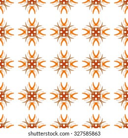 Halloween Orange and Brown Patterns. Vector seamless pattern. Repeating geometric.