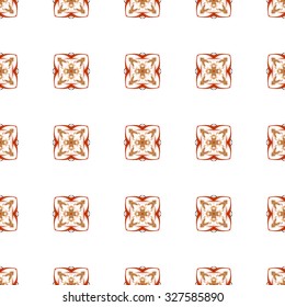 Halloween Orange and Brown Patterns. Vector seamless pattern. Repeating geometric.