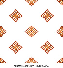 Halloween Orange and Brown Patterns. Vector seamless pattern. Repeating geometric. 