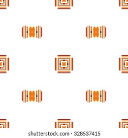 Halloween Orange and Brown Patterns. Vector seamless pattern. Repeating geometric. 