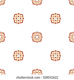 Halloween Orange and Brown Patterns. Vector seamless pattern. Repeating geometric. 