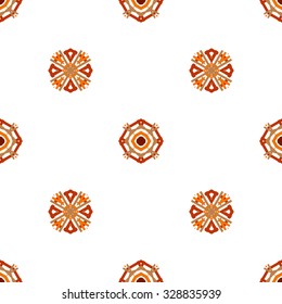 Halloween Orange and Brown Patterns. Vector seamless pattern. Repeating geometric. 