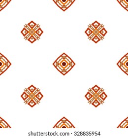 Halloween Orange and Brown Patterns. Vector seamless pattern. Repeating geometric. 