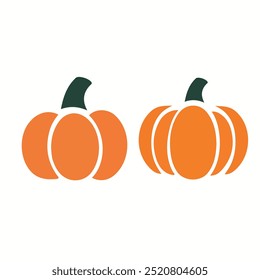 Ilustración vectorial de calabaza de color naranja de Halloween.