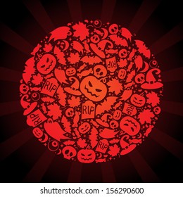 Halloween orange and dark festive background