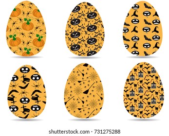 Halloween orange eggs