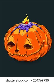 halloween orange pumpkin