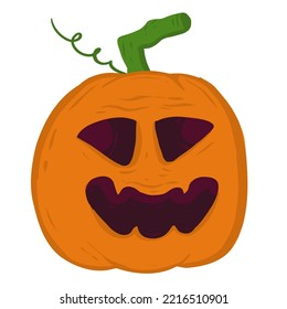 Halloween Orange Pumpkin Ghost Illustration 