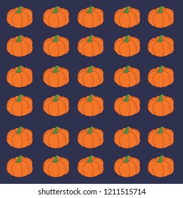 Halloween Orange Pumpkin Pattern Background