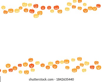 Halloween orange pumpkins with various expressions.