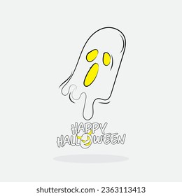 Halloween ornament isolated on white background, vector illustration. Design element.