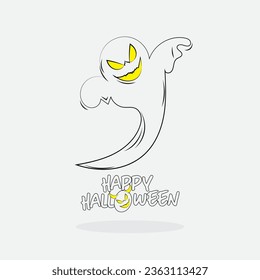 Halloween ornament isolated on white background, vector illustration. Design element.