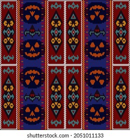  The halloween ornament is made in bright, juicy, perfectly matching colors. Ornament, mosaic, ethno, folk pattern.
