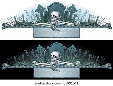 Halloween ornament with skeletons