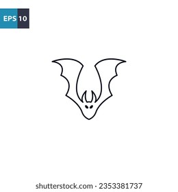 Halloween at outline icon Vector illustration