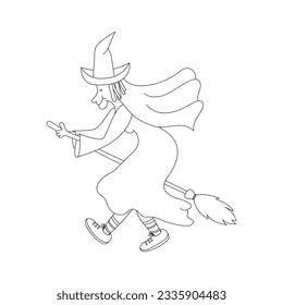 Halloween Outline Vector Illustration for coloring book